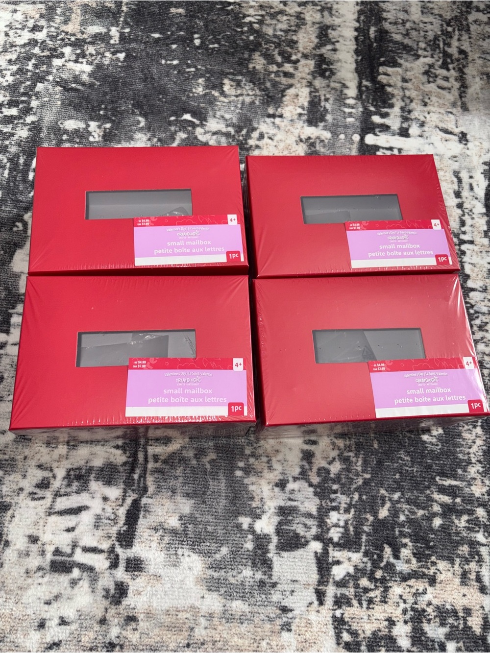 Set of 4 small Valentine’s Day mailboxes new
